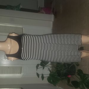 International concepts s striped tank dress sequins & mesh racerback